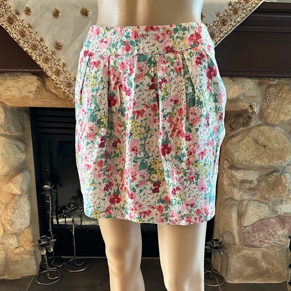 Forever 21 floral cotton flare skirt M - Picture 8 of 12